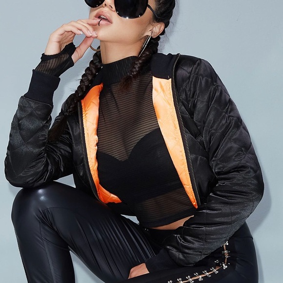 Poster Grl reversible crop bomber - Picture 1 of 6